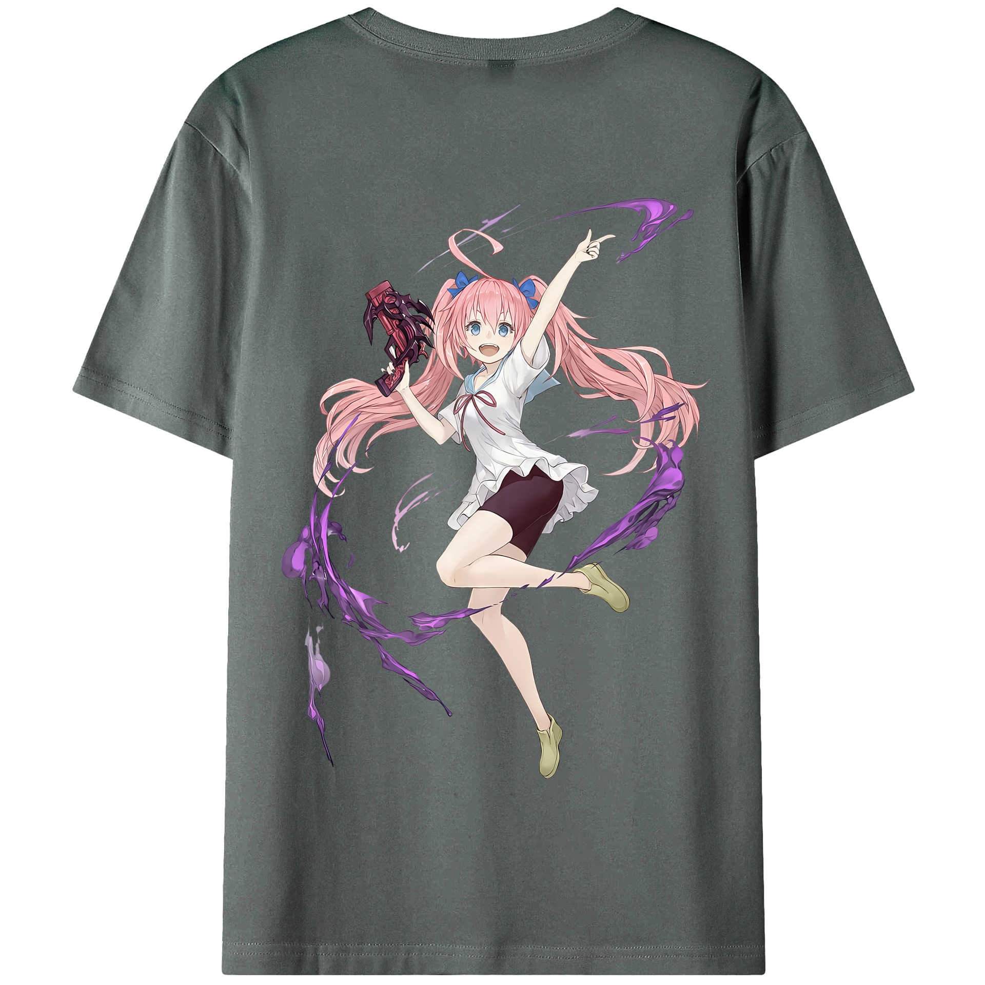 （画像用） 転スラ Regarding Reincarnated to Slime 綿100％半袖Tシャツ（背面プリント）